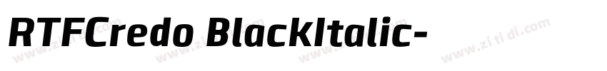 RTFCredo BlackItalic字体转换
